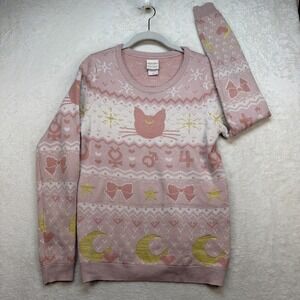 Sailor Moon Luna Cat Guardian Symbols‎ BoxLunch Kawaii Anime Sweater Small